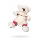 Бондажный набор: белый мишка с розовыми оковами и наручниками - Pecado - купить с доставкой в Костроме