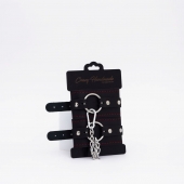 Черно-красные кожаные оковы - Crazy Handmade - купить с доставкой в Костроме