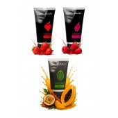 Набор из 3 съедобных лубрикантов JUJU (клубника, малина, тропические фрукты) - JuJu - купить с доставкой в Костроме