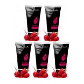 Набор из 5 съедобных лубрикантов JUJU со вкусом малины - JuJu - купить с доставкой в Костроме