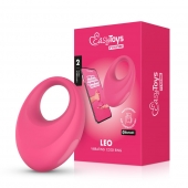 Розовое интерактивное эрекционное виброкольцо Leo - Easy toys - в Костроме купить с доставкой