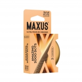 Точечные презервативы MAXUS 2000 Amazing Dots с железным кейсом - 3 шт. - Maxus - купить с доставкой в Костроме