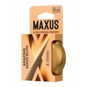 Точечные презервативы MAXUS 2000 Amazing Dots с железным кейсом - 3 шт. - Maxus - купить с доставкой в Костроме