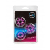 Набор из 3 лиловых эрекционных колец различной формы - Erowoman-Eroman - в Костроме купить с доставкой