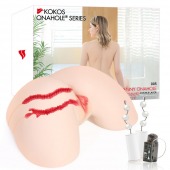Мастурбатор-полуторс с двойным слоем материала и вибрацией Jenny Onahole Real Hips - KOKOS - в Костроме купить с доставкой