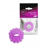 Лиловое эрекционное кольцо с 2 рядами стимулирующих шариков - Erowoman-Eroman - в Костроме купить с доставкой