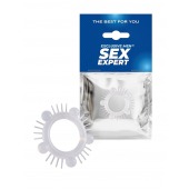 Эластичное эрекционное кольцо с шишечками и шипами - Sex Expert - в Костроме купить с доставкой