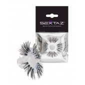 Эластичное эрекционное кольцо с черными «ресничками» - Sextaz - в Костроме купить с доставкой