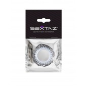 Эластичное эрекционное колечко с черными «ресничками» - Sextaz - в Костроме купить с доставкой