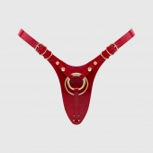 Красный пояс для фиксации насадок Strap-On-Me Leatherette Harness Fabulous - Strap-on-me - купить с доставкой в Костроме