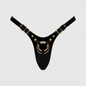 Черный пояс для фиксации насадок Strap-On-Me Leatherette Harness Fabulous - Strap-on-me - купить с доставкой в Костроме