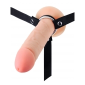 Мужской полый страпон на регулируемых ремешках - 22 см. - Sex Expert - купить с доставкой в Костроме