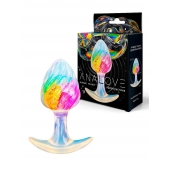 Яркая анальная пробка со спиралевидным рельефом - 9 см. - AnaLove