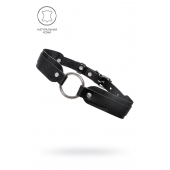 Черный кожаный чокер-ошейник со скруглёнными углами - Pecado - купить с доставкой в Костроме