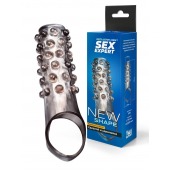 Дымчатая насадка на пенис с выпуклостями - 11 см. - Sex Expert - в Костроме купить с доставкой