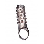 Дымчатая насадка на пенис с выпуклостями - 11 см. - Sex Expert - в Костроме купить с доставкой