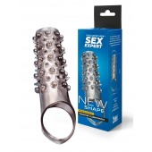 Дымчатая насадка на пенис с шипами и выпуклостями - 12 см. - Sex Expert - в Костроме купить с доставкой