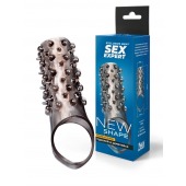 Дымчатая насадка на пенис с шипами и выпуклостями - 12,5 см. - Sex Expert - в Костроме купить с доставкой