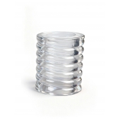 Прозрачная сквозная насадка на пенис с ребрышками - Sex Expert - в Костроме купить с доставкой