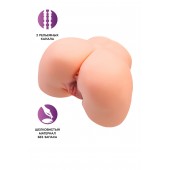 Телесный мастурбатор в форме попки с 2 любовными входами - No Name - в Костроме купить с доставкой