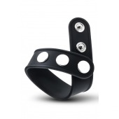 Черное эрекционное кольцо на кнопках - Blush Novelties - в Костроме купить с доставкой