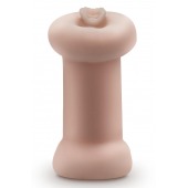 Телесный люминесцентный двусторонний мастурбатор Tasha - Blush Novelties - в Костроме купить с доставкой