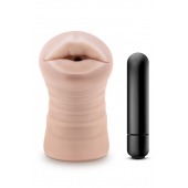 Телесный мастурбатор-ротик Nicole Vibrating Masturbator - Blush Novelties - в Костроме купить с доставкой