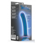 Синяя насадка с гладкой поверхностью Surrender 5.75 Inch Intermediate Pegging Dildo - 14,6 см. - Blush Novelties - купить с доставкой в Костроме