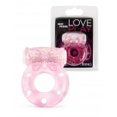 Розовое эрекционное виброкольцо с бабочкой - 1137 - в Костроме купить с доставкой