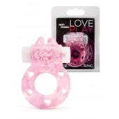 Розовое эрекционное виброкольцо в форме зайчика - 1137 - в Костроме купить с доставкой