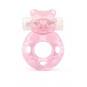 Розовое эрекционное виброкольцо в форме мишки - 1137 - в Костроме купить с доставкой