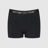 Черные трусики-боксеры для фиксации насадок Strap-on-me Harness Lingerie Allure - size M - Strap-on-me - купить с доставкой в Костроме
