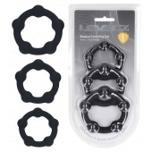 Набор из 3 эрекционных колец Beaded Silicone Cockring Set - Shots Media BV - в Костроме купить с доставкой