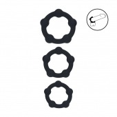 Набор из 3 эрекционных колец Beaded Silicone Cockring Set - Shots Media BV - в Костроме купить с доставкой