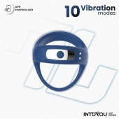 Синее интерактивное эрекционное виброкольцо Rank - Intoyou - в Костроме купить с доставкой