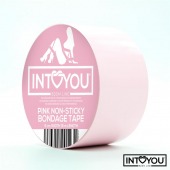 Розовый скотч для фиксации Non-Sticky Bondage Tape - 15 м. - Intoyou - купить с доставкой в Костроме