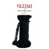 Черная веревка для фиксации Deluxe Silky Rope - 9,75 м. - Pipedream - купить с доставкой в Костроме