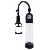 Чёрная вакуумная помпа A-toys с манометром и прозрачной колбой - A-toys - в Костроме купить с доставкой