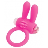 Розовое эрекционное виброкольцо A-toys с ушками - A-toys - в Костроме купить с доставкой