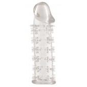 Гелевая прозрачная насадка с шипами - 12 см. - Toyfa Basic - в Костроме купить с доставкой