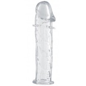 Гладкая прозрачная насадка с усиками под головкой - 12,5 см. - Toyfa Basic - в Костроме купить с доставкой