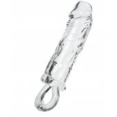 Прозрачная насадка с петлёй для фиксации - 14 см. - ToyFa - в Костроме купить с доставкой