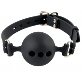 Силиконовый кляп-шар с отверстиями для дыхания Silicone Breathable Ball Gag Small - Pipedream - купить с доставкой в Костроме