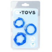 Набор из 3 синих эрекционных колец A-toys - A-toys - в Костроме купить с доставкой