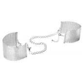 Серебристые наручники-браслеты Desir Metallique Handcuffs - Bijoux Indiscrets - купить с доставкой в Костроме