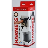 Насадка-фаллоимитатор на кожаных трусиках Harness Ultra Realistic 7  - 18 см. - LOVETOY (А-Полимер) - купить с доставкой в Костроме