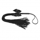 Чёрная плётка Lilly Whip Bijoux - Bijoux Indiscrets - купить с доставкой в Костроме