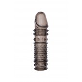 Дымчатая закрытая насадка ToyFa XLover с чешуйками и пупырышками - 13,5 см. - ToyFa - в Костроме купить с доставкой