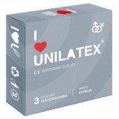 Презервативы с рёбрами Unilatex Ribbed - 3 шт. - Unilatex - купить с доставкой в Костроме