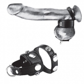 Утяжка для мошонки и пениса Cock Ring With 1  Ball Stretcher And Optional Weight Ring - BlueLine - купить с доставкой в Костроме